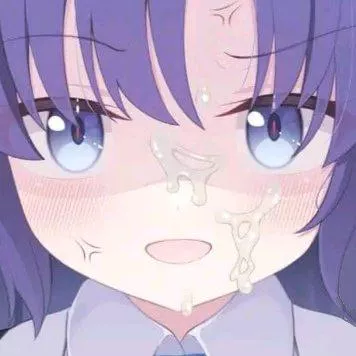 LF Color Source: 1girl, cum on face, blue hair, hayase yuuka, blue archive, mouth open, blushing posted by KurumiBestGrill