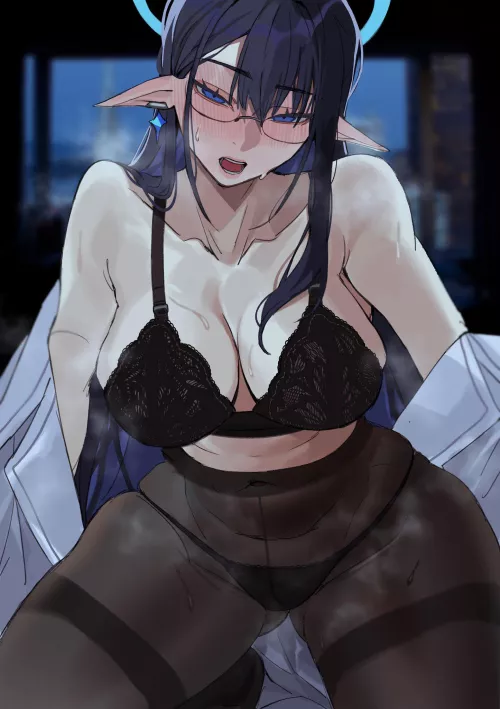 Rin can't take it anymore (ajisai/@ajisai2127) [Blue Archive] by llamanatee