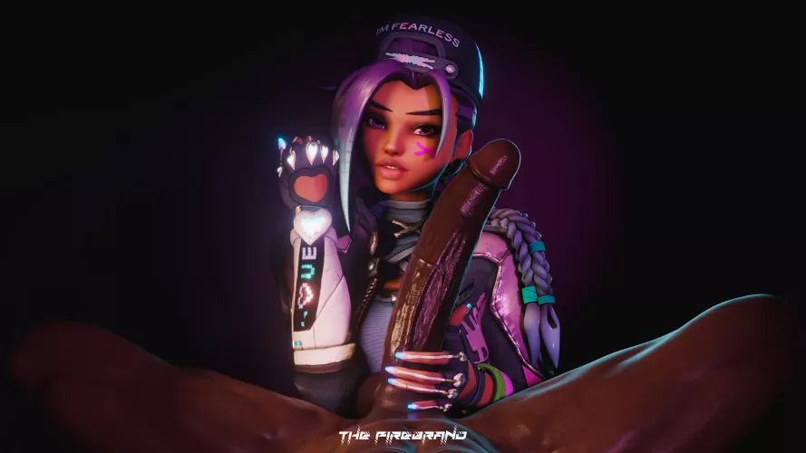 Sombra Measuring a Huge Cock (The Firebrand) by The_FirebrandSFM