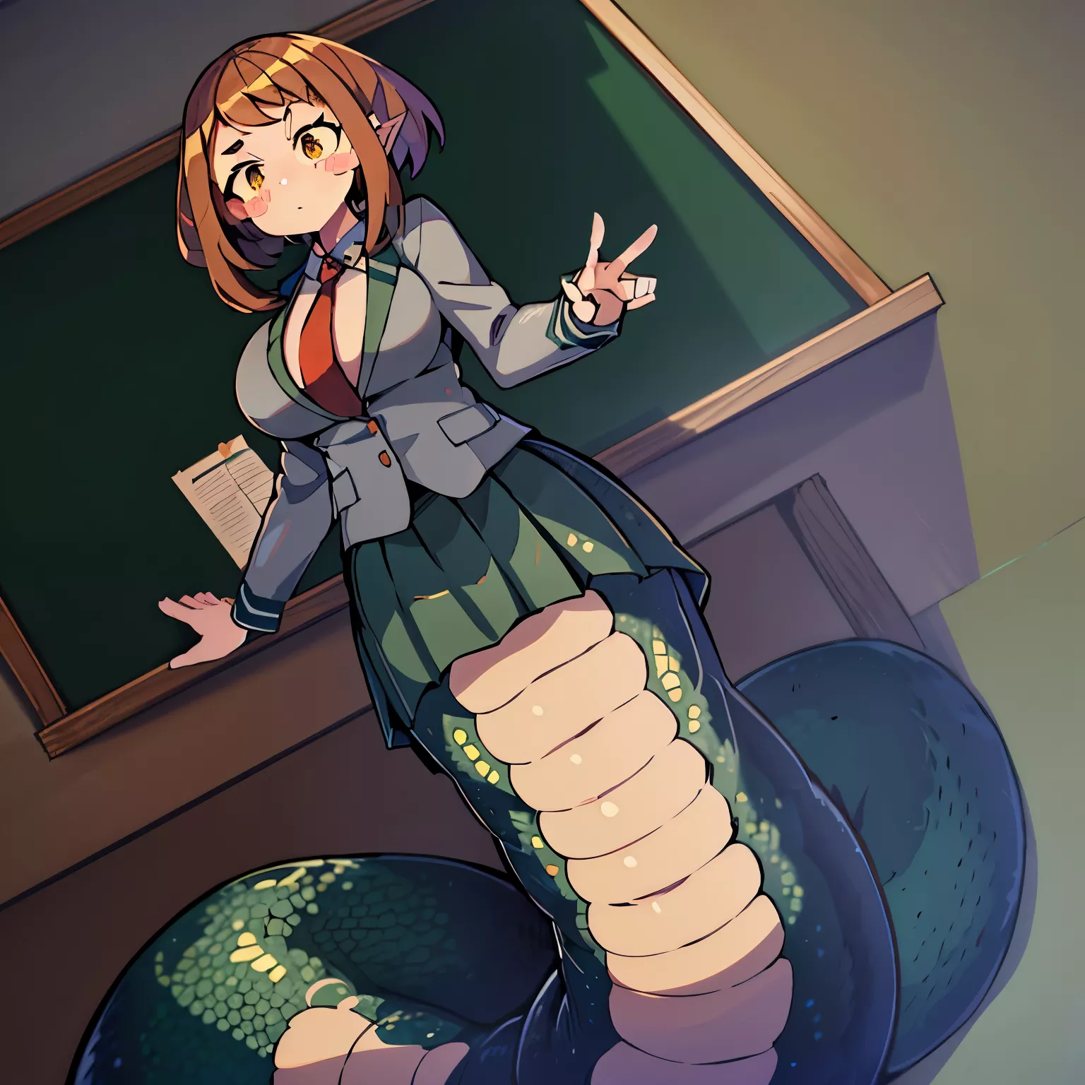 Why does Uraraka look so good as a lamia 😭 posted by Cursed_Pokemon