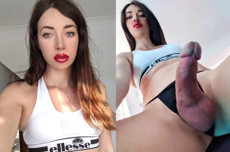 would you suck my girldick under this skirt?🥺 by SashaDeSade