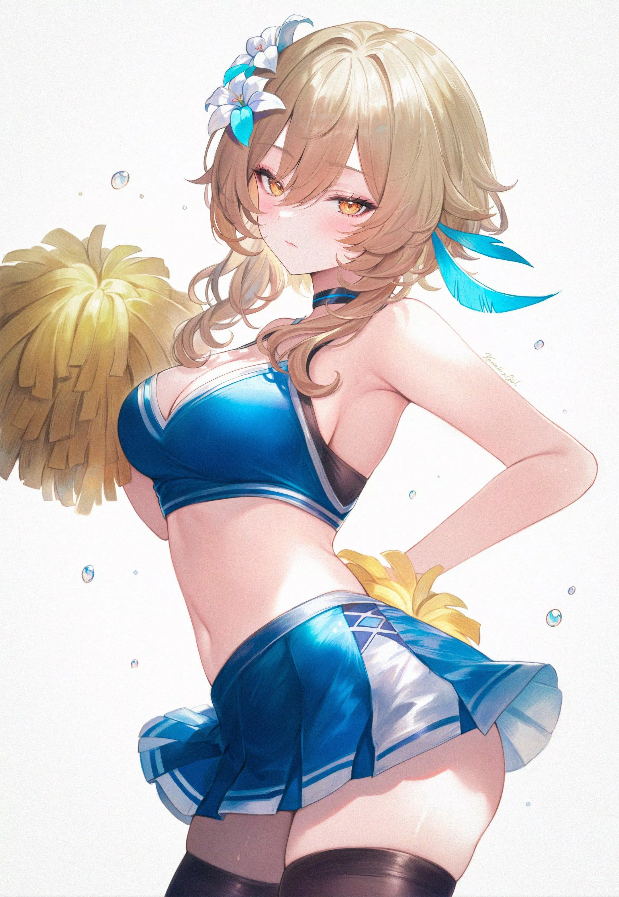 Cheerleader Lumine  [Genshin Impact] posted by CheetahSperm18