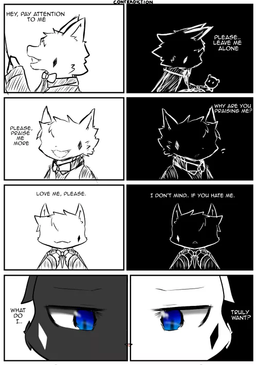 Contradictory Feelings. Kinda a vent comic, not really. by Kurosh1ro