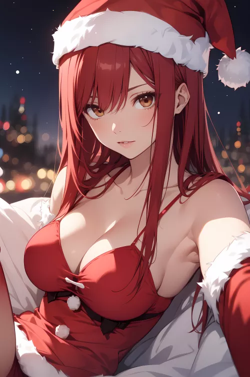 Erza Scarlet's Christmas (pixai) [Fairytail] by DammyAiHentai