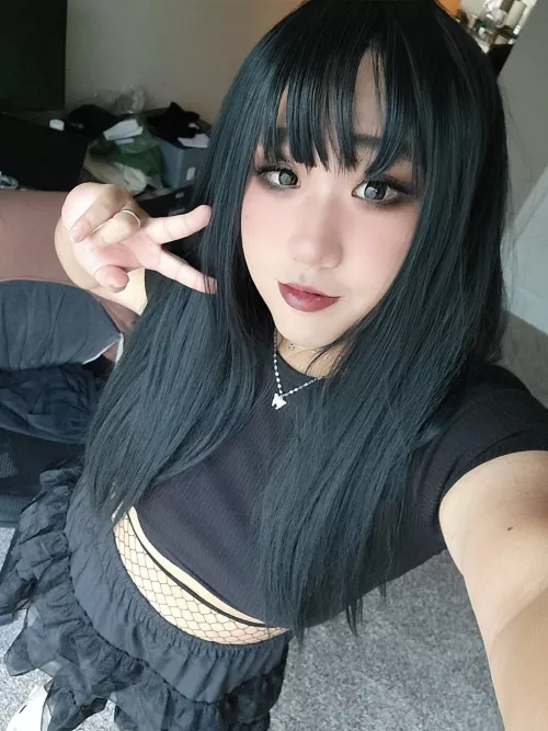 Got my little black outfit with fishnets! Yawwww~ by meganmacon