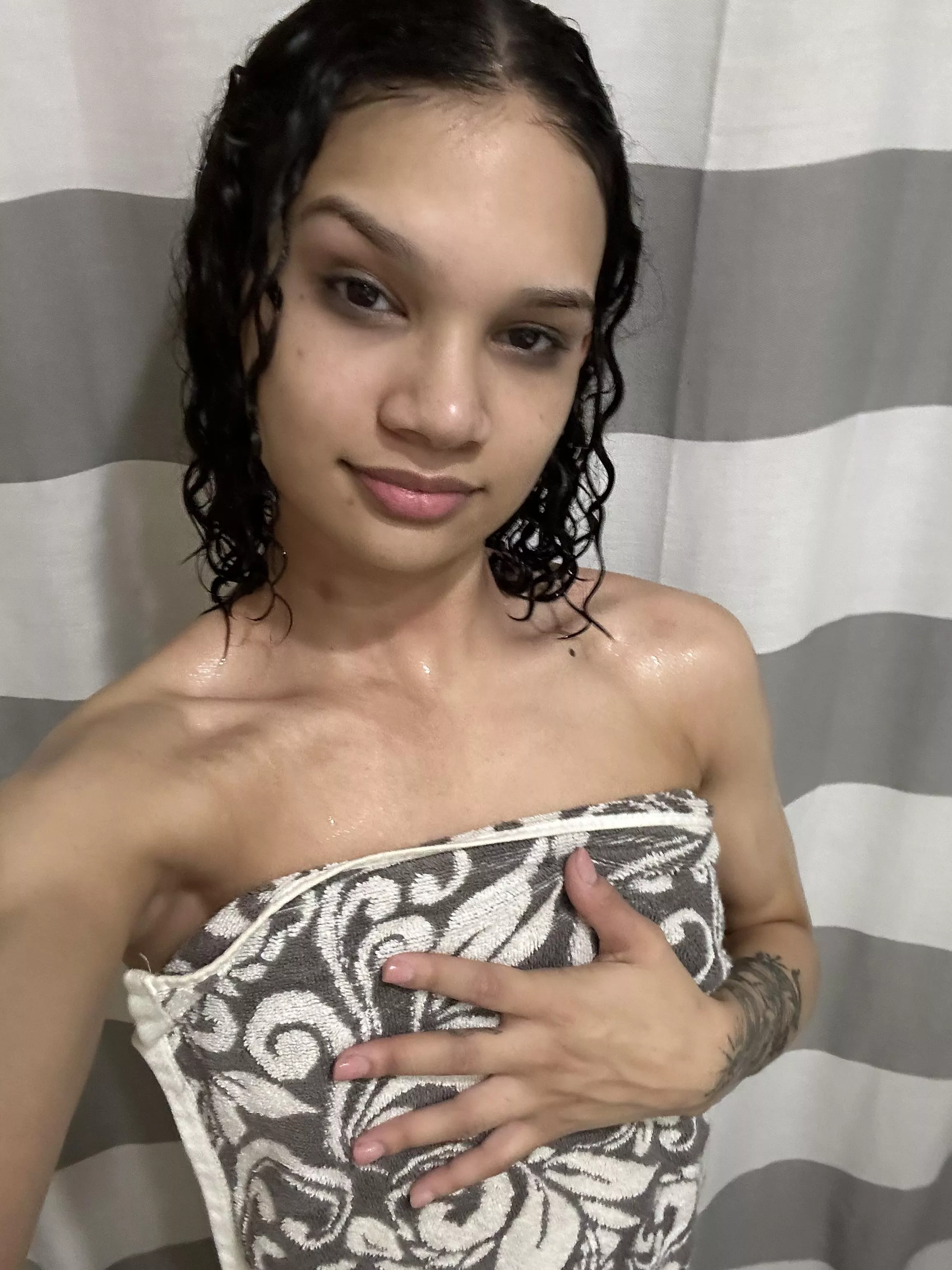 I need to get out of the shower soon, help me dry up or you want me wet? posted by yourcutiegerman