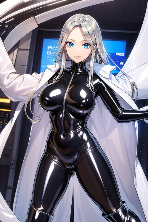 Long White Coat by CheetahSperm18