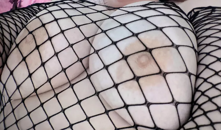 Obsessed with my tits in fishnets @cherryy.0333  by ch3rryyflav0ured