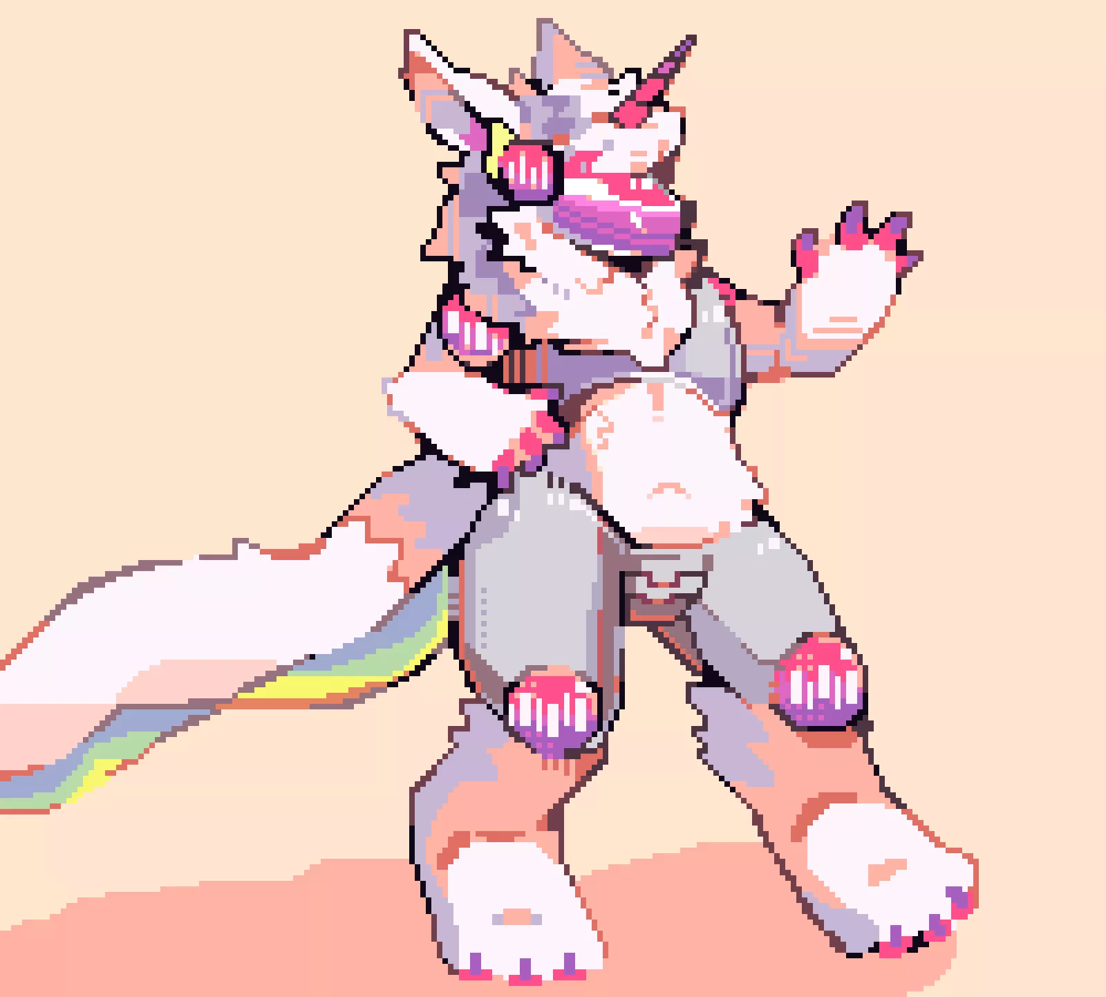 Protogen pixel art i drew posted by mybrotherpeeiswhite