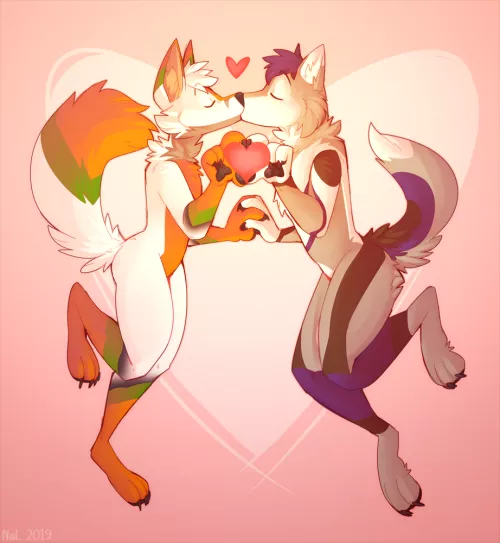 Smooch (art by NowandLater) by Bonkers_Reee