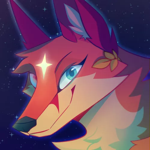 Sparkly Fox [oc] by GlassShine
