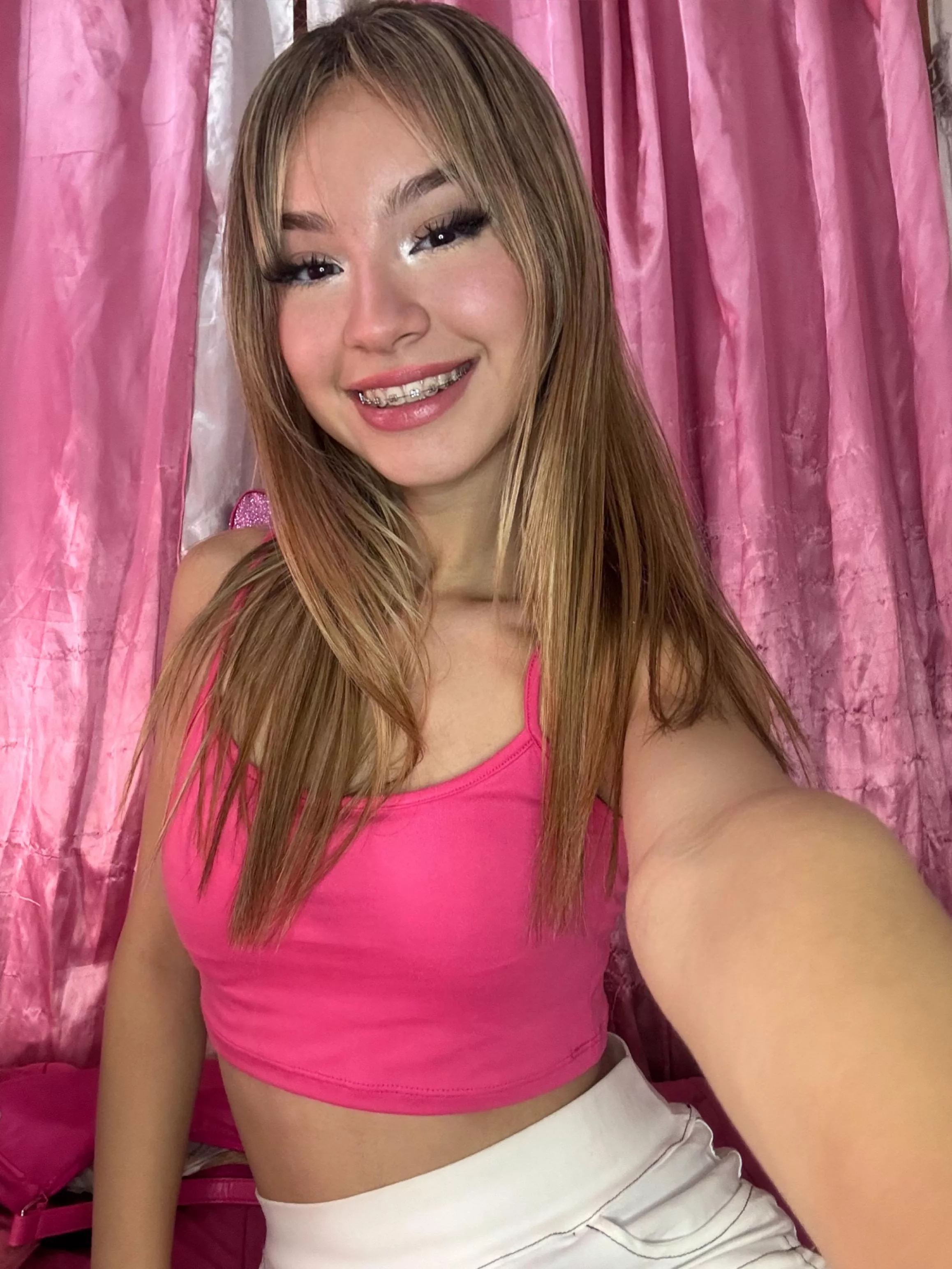 What's cuter, pink crop top or my smile? :) posted by Chayton560