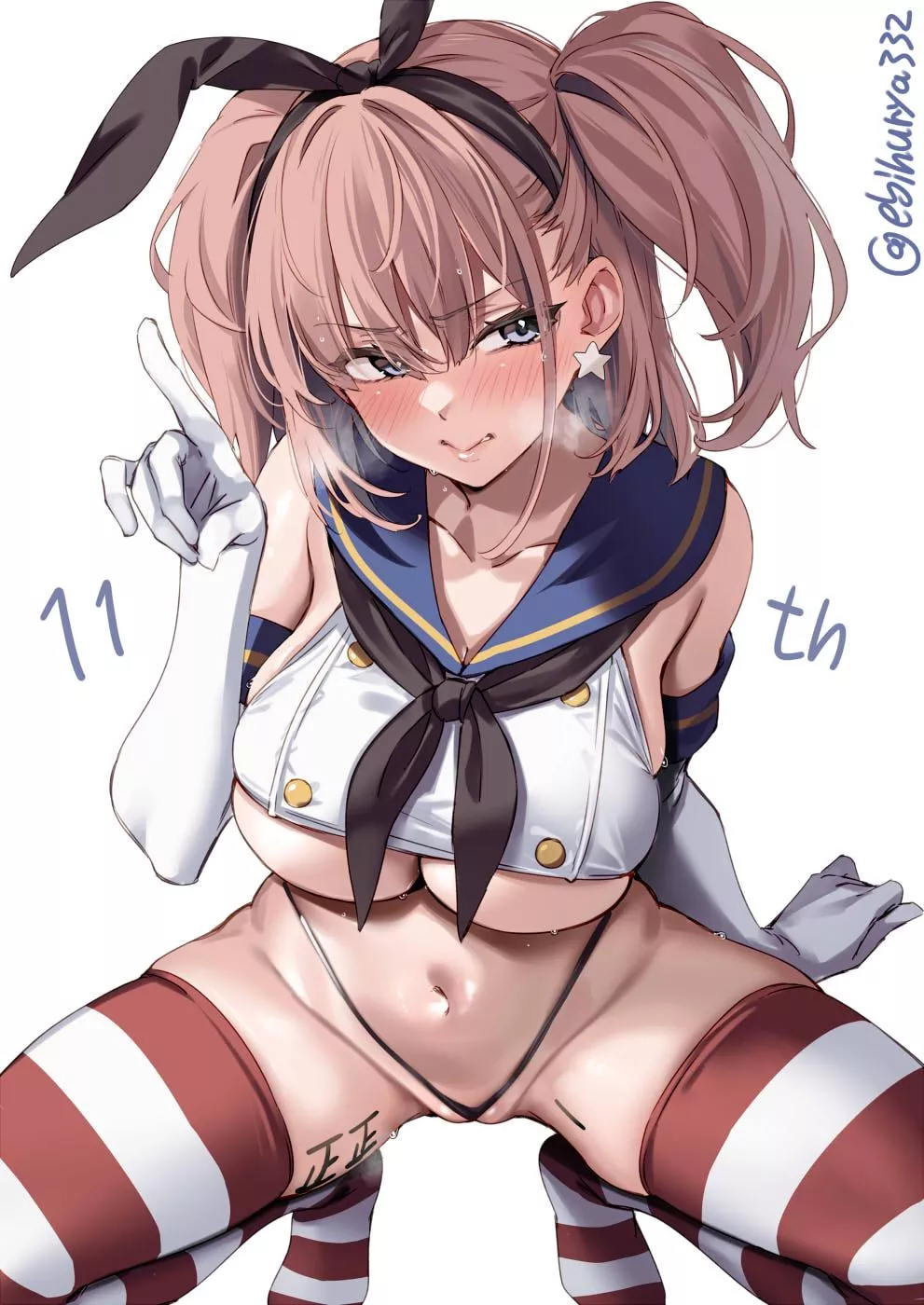 Atlanta in Shimakaze cosplay for the 11th anniversary posted by llamanatee