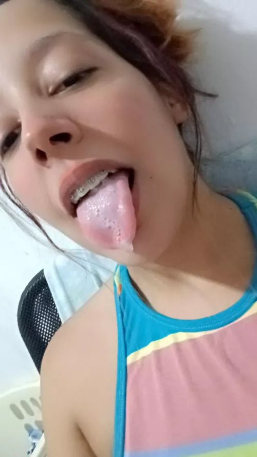 Can I spit all my drool on you or do I swallow it? by rossweetie_