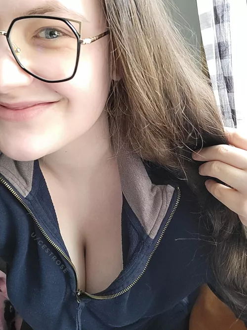 Can still sneak a peak even with a sweater by cestrose