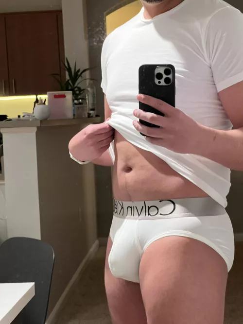 Can’t go wrong with a classic pair of white briefs by midnightgreenpro