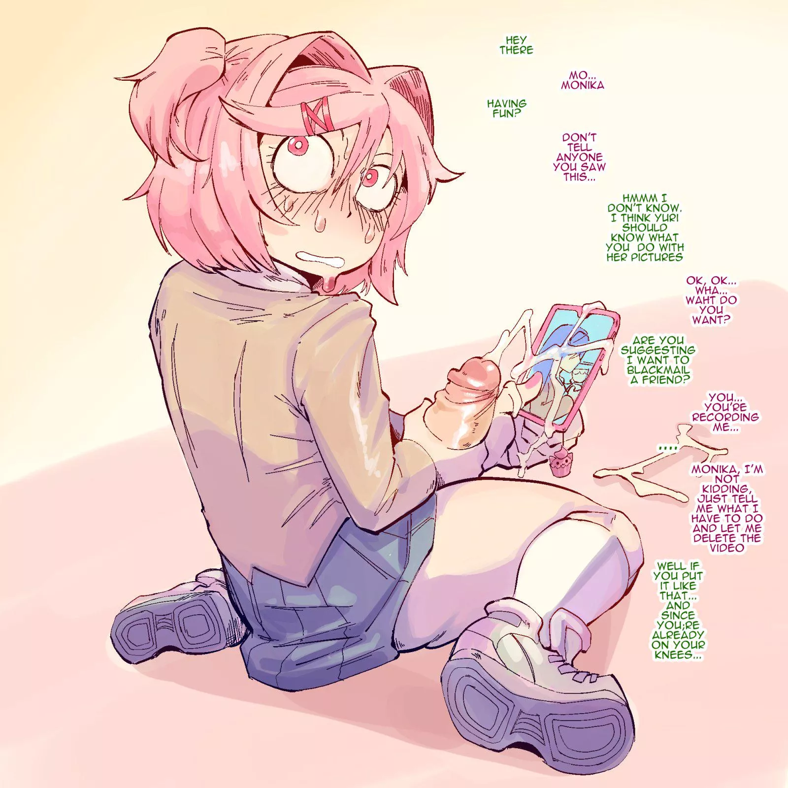 Caught you natsuki, artist (box_chan_) posted by cyborgkid34