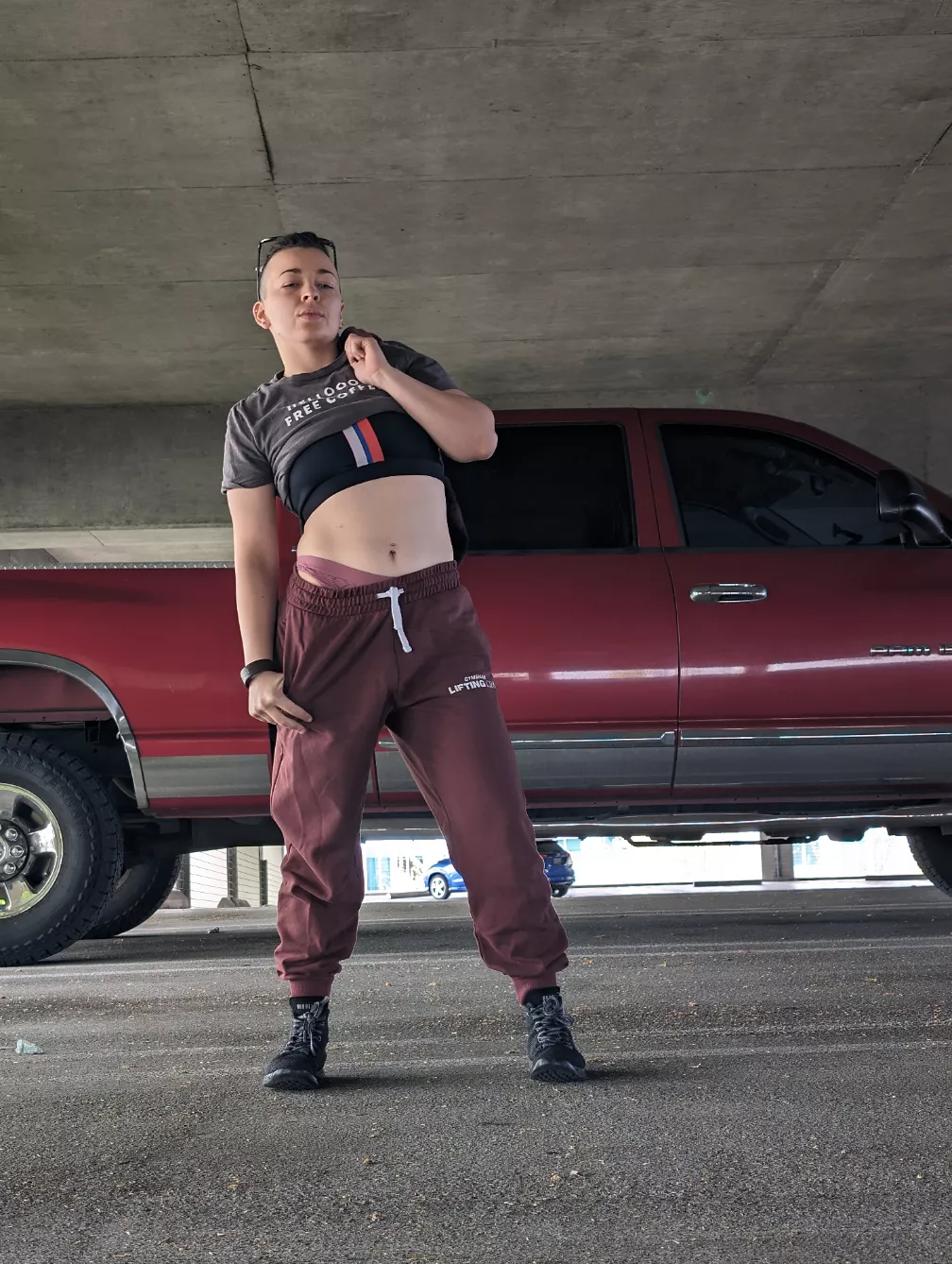 Crop Top Girl w/ Sexy Truck  posted by Fitty_Kitty291