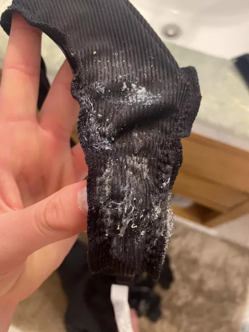 My cummed panties after the gym and long day at work  by sexypresley