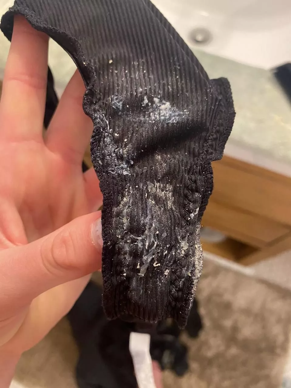 My cummed panties after the gym and long day at work  posted by sexypresley