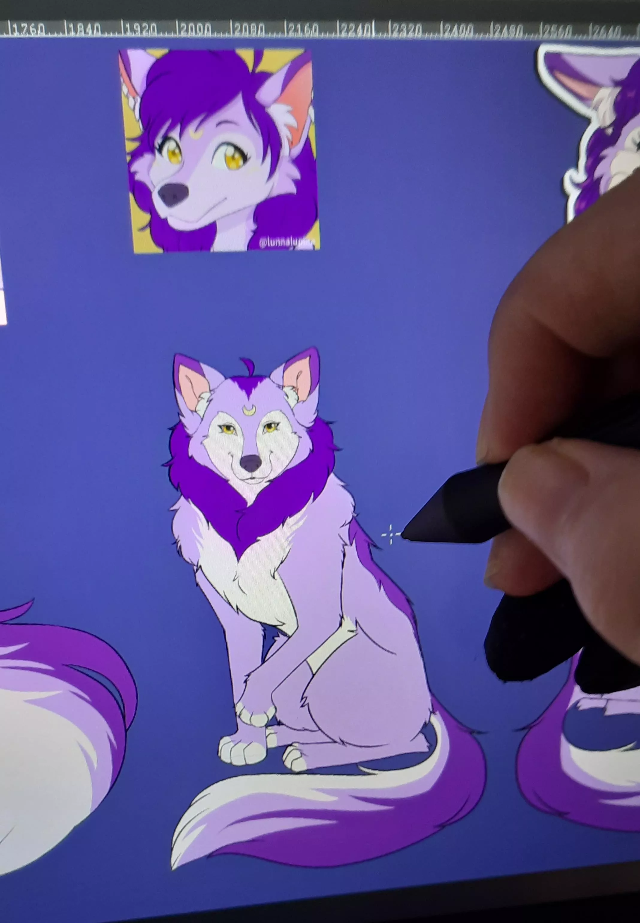 My feral form! 🥺💜 posted by lunnalupina