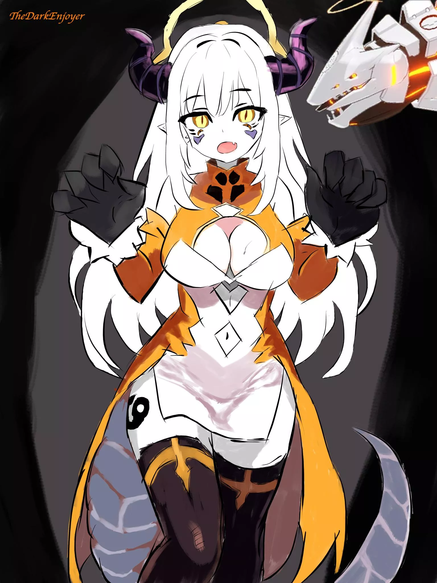 My interpretation of Binah-chan from Blue Archive if she had a human form! posted by MahdeenSky