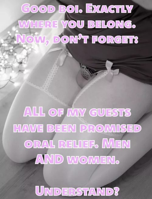 Six months, smaller and smaller cages. She has you exactly where she wants you now, and there’s not a thing you can do but obey.  by biffa_b_