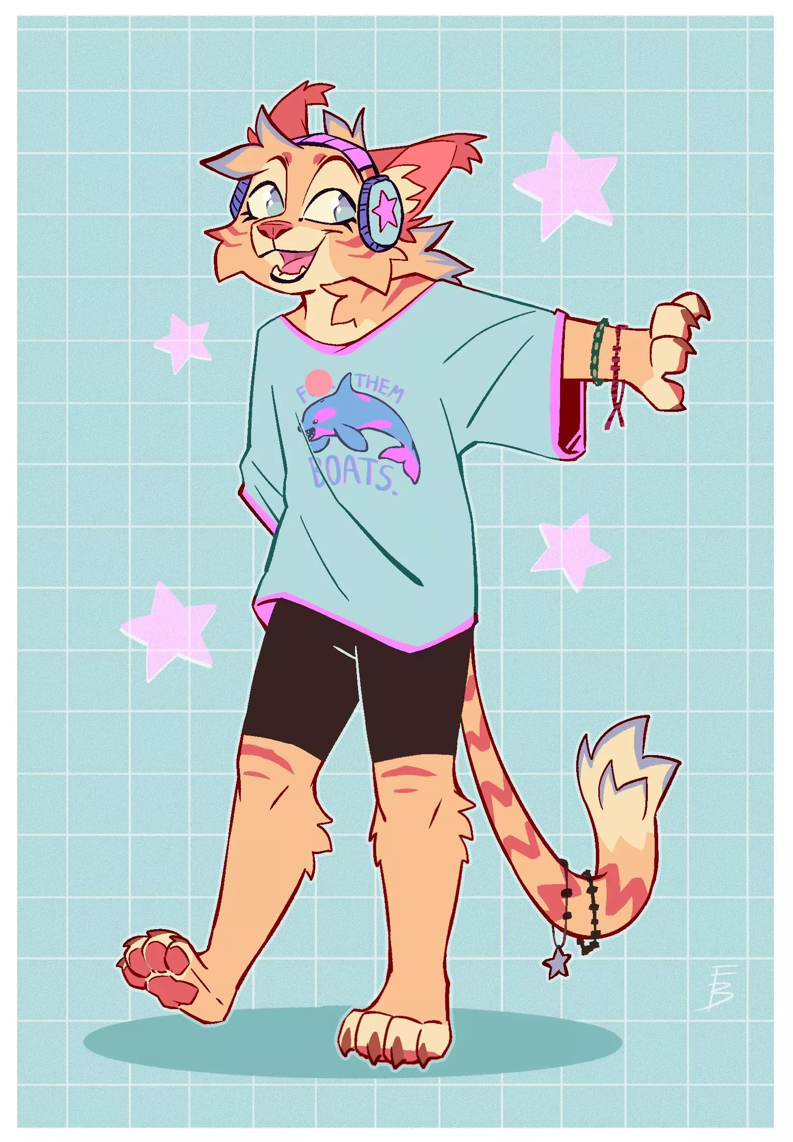 Star kitty (art by me) posted by freckledb_art