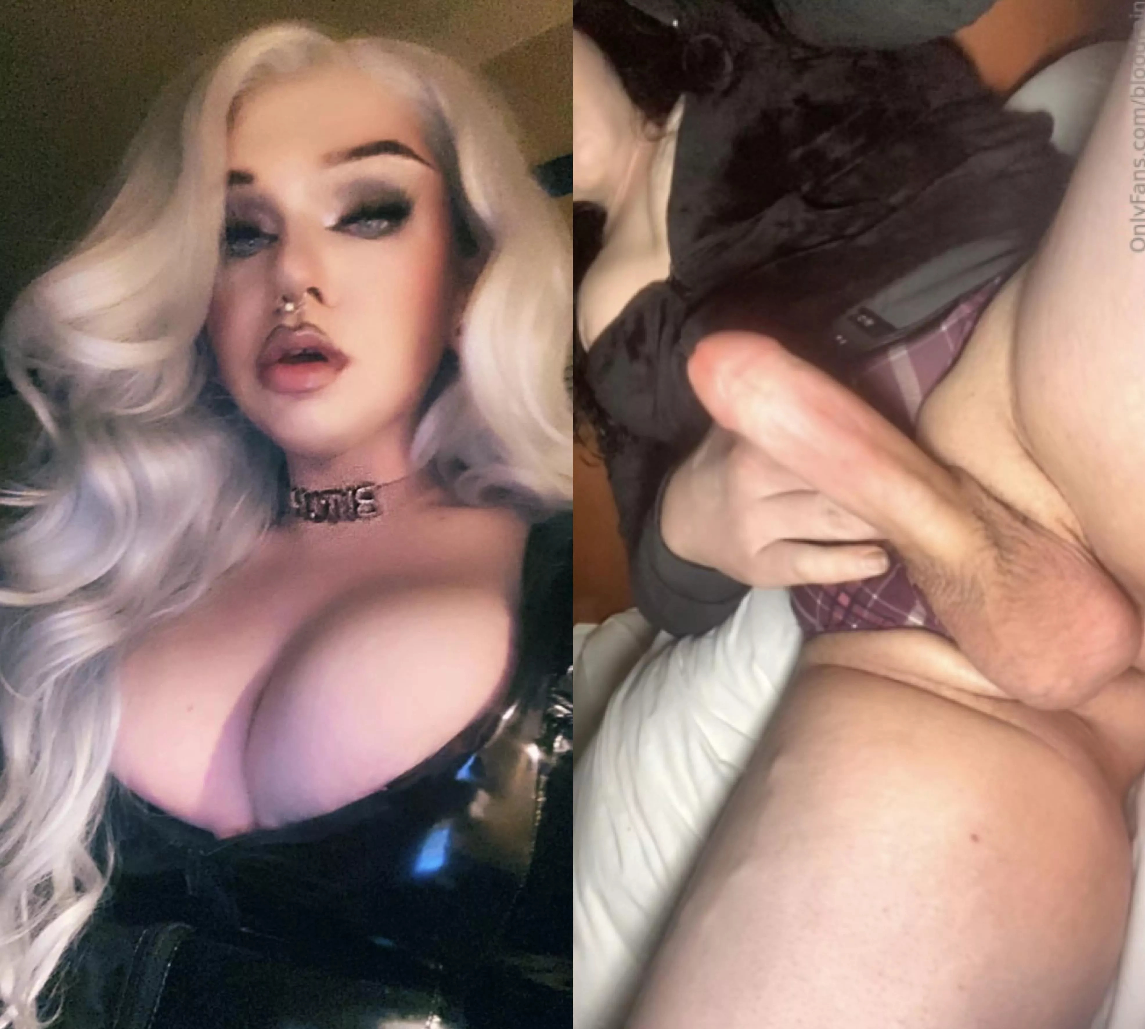 Suck my big tits, then my big dick? 🖤 posted by L8TEX