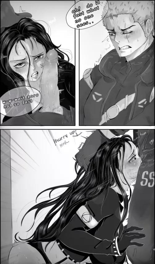 They needed some space 😍 #ZoRobin by une_piece