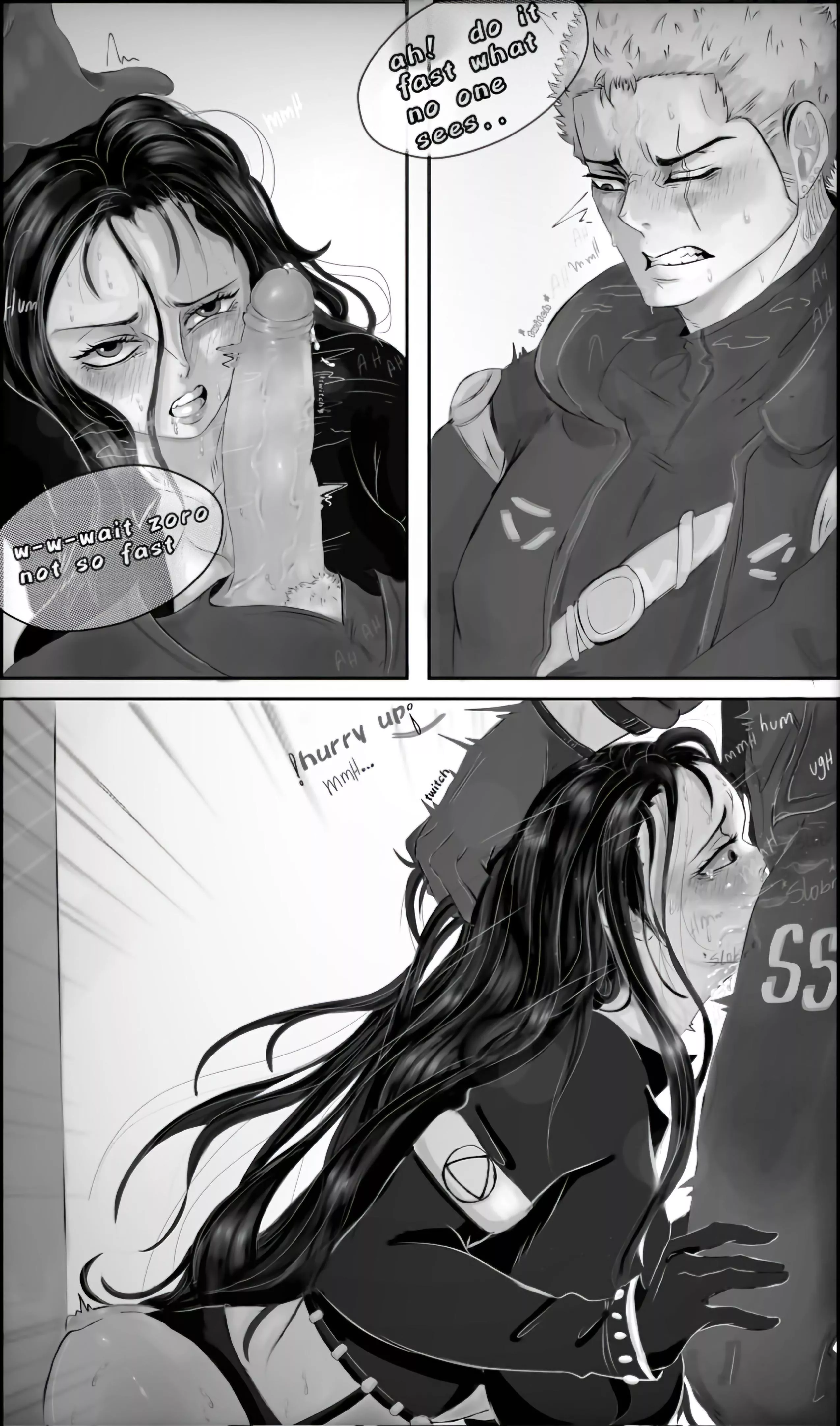 They needed some space 😍 #ZoRobin posted by une_piece