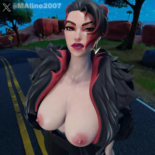 Valeria in long foxy fur coat with titties out (magaska19) [fortnite] by SkankFur