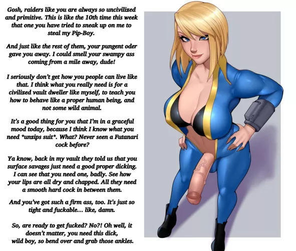 Vault Girl Civilizes You (Fallout) (Art by Crocodilchik) by OriginalAd4090