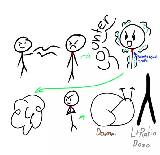 Don't even know if this is a trope but I think about it alot (art by me, I made this) by Orengia