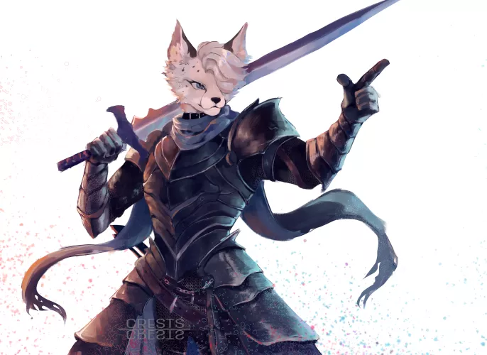 Floofy Knight [oc]  by Drecrest