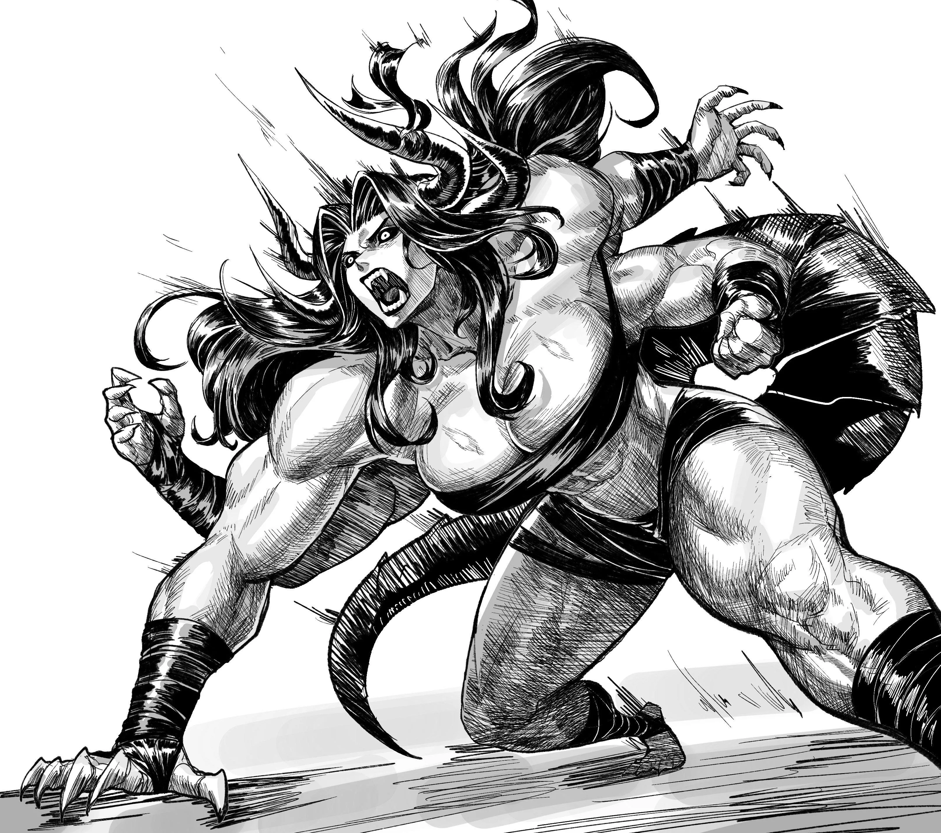 Four armed lady (@1509Virgoart) posted by TheTMoneyMan