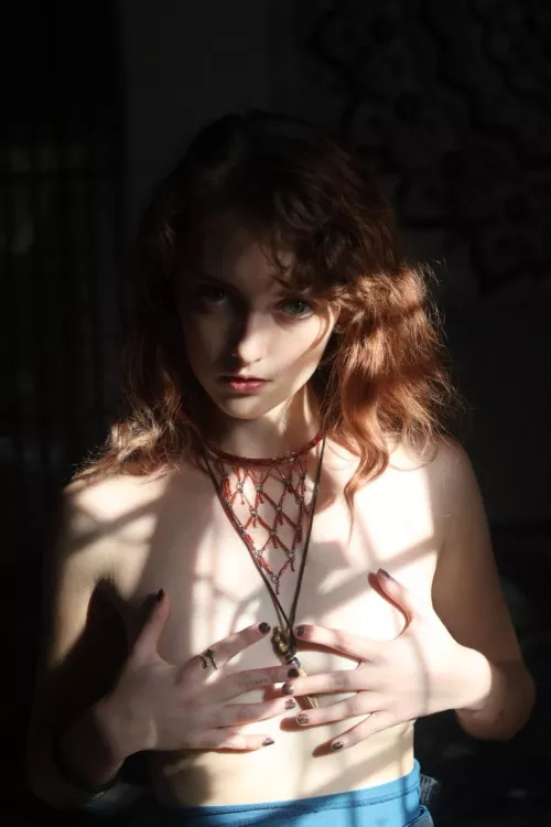 Hand as a bra? Teasing at its finest. [F18] by MorboTheBelligerent