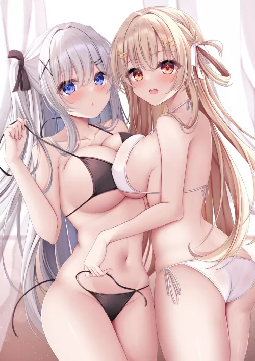 Helping each other undress [Artist's OC] by marxsander2016