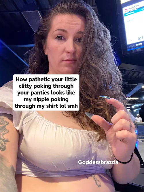 How humiliating cucky, you should really just give up trying to be a man at this point  by GoddessBrazda