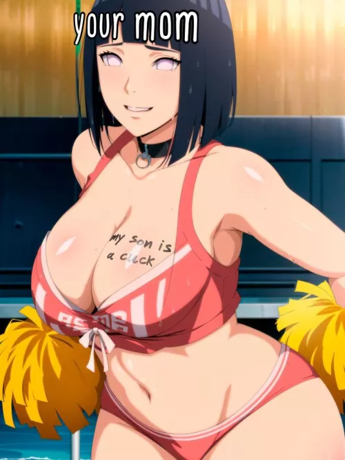 I dressed your mom like this and walked her to your school with a text on her boobs to make sure everyone will read it, you mom had a smile all the time on her face~ by Past_Specific_6184