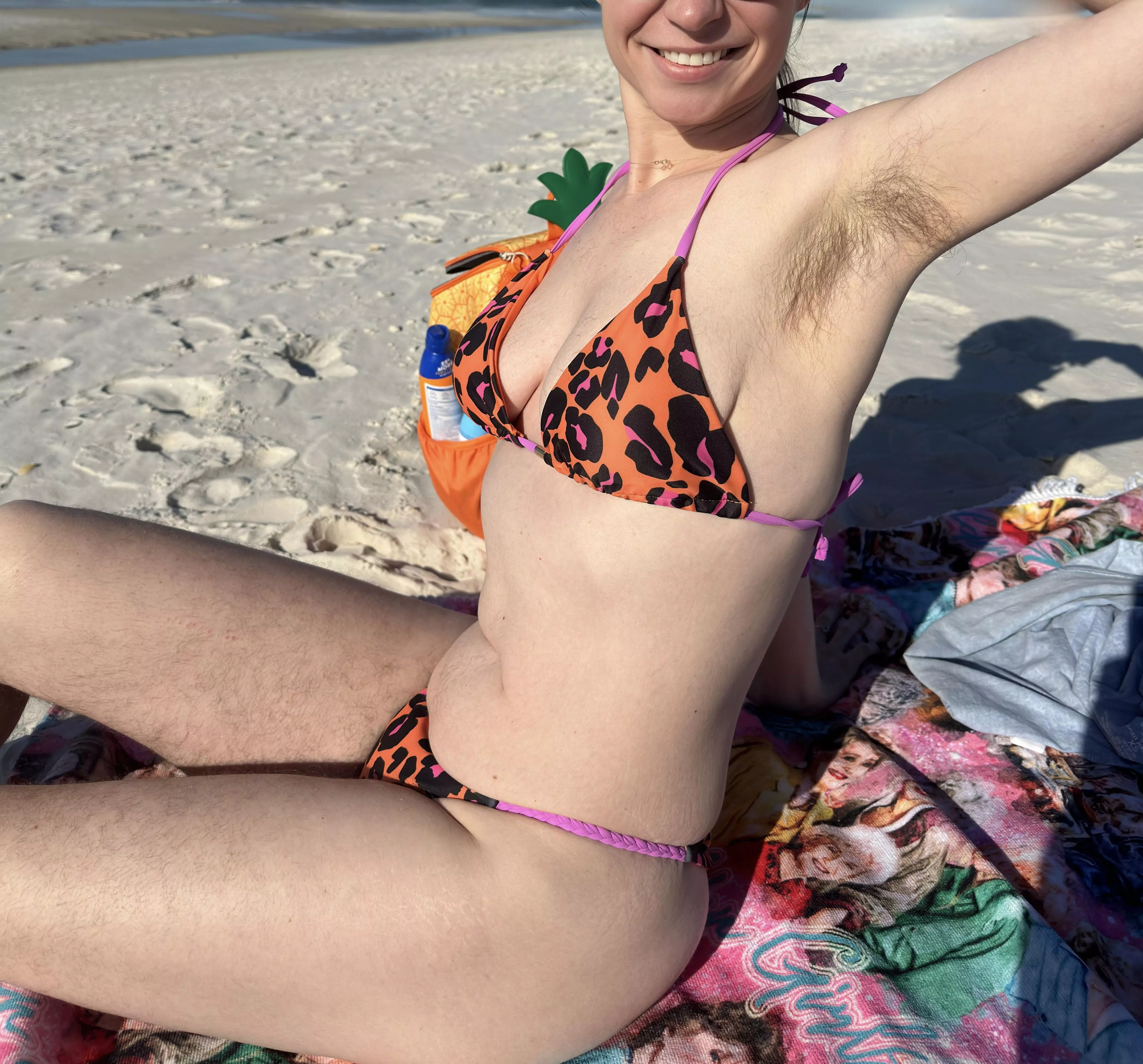 I hope that my pits catch some eyes out here on the beach  posted by nerdylittleplaything