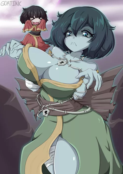 Kasumi is a cute ghost, with massive tits (Goatink) by gifsundgirls