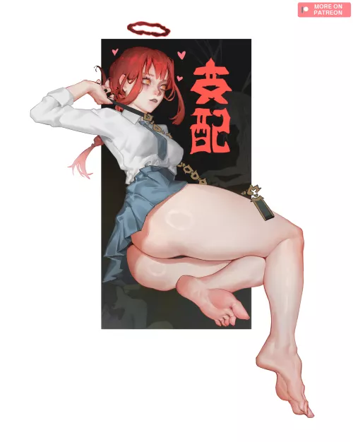 Makima School Girl 🐶[Chainsaw Man] art by me:) by yu_enkei