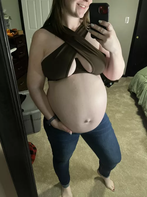 Tried on one of my pre pregnancy tops! by preg_mom_of_twins