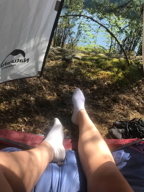 we go hiking on the second day you can enjoy my dirty socks by neon__goddess
