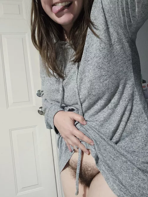 Hairy and happy by yourbakedbabe