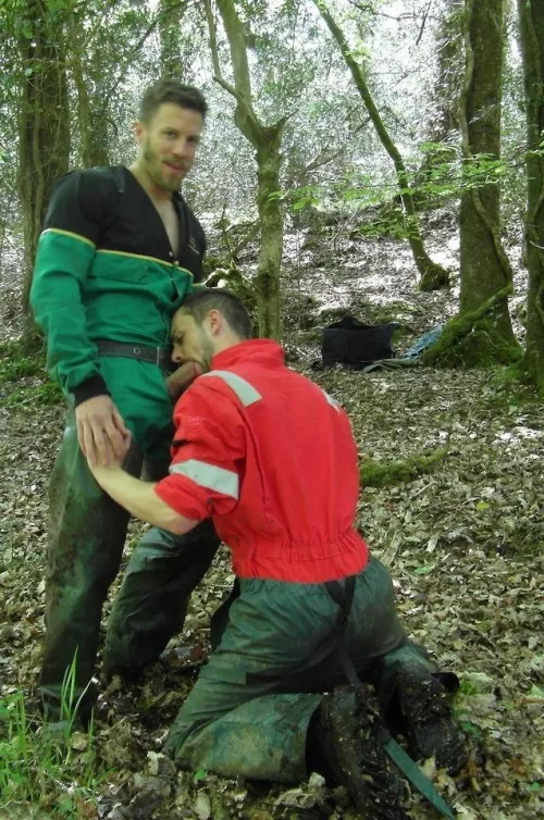 Having fun in the woods by slutcruiser