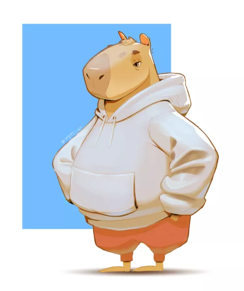 Hey guys it's my B-DAY and i drew my fursona Tatu by Urso_em_ingles