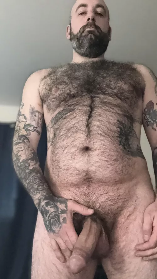 Just noticed the shadow of my cock on my thigh. by SpaghettiHands37