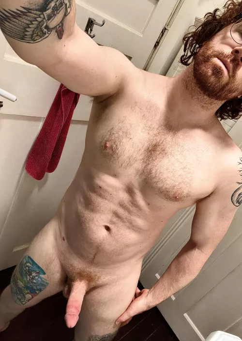 (M) We’re warming down in the shower because you’ll be a dripping mess by papiginge